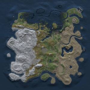 Thumbnail Rust Map: Procedural Map, Size: 4000, Seed: 1392158644, 14 Monuments
