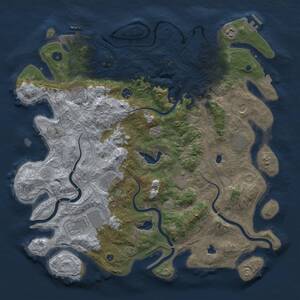 Thumbnail Rust Map: Procedural Map, Size: 4500, Seed: 395657203, 15 Monuments