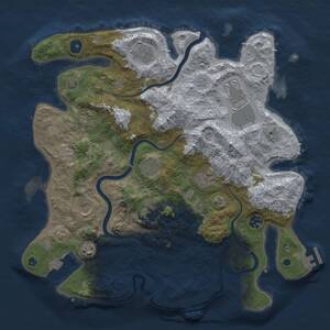 Thumbnail Rust Map: Procedural Map, Size: 3800, Seed: 343548451, 16 Monuments