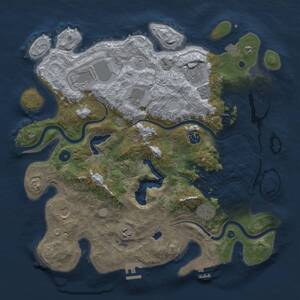 Thumbnail Rust Map: Procedural Map, Size: 4000, Seed: 1414402858, 14 Monuments