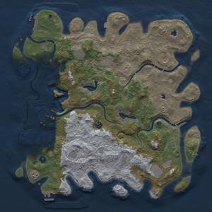 Thumbnail Rust Map: Procedural Map, Size: 4600, Seed: 814241, 16 Monuments