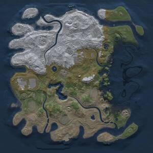 Thumbnail Rust Map: Procedural Map, Size: 4250, Seed: 721087426, 15 Monuments