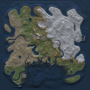 Thumbnail Rust Map: Procedural Map, Size: 4000, Seed: 1162174303, 14 Monuments