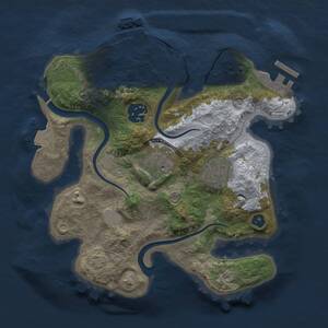 Thumbnail Rust Map: Procedural Map, Size: 2500, Seed: 1449794684, 8 Monuments