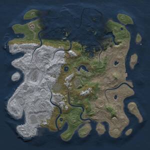 Thumbnail Rust Map: Procedural Map, Size: 4500, Seed: 31711, 15 Monuments