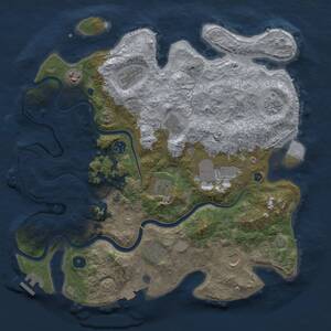 Thumbnail Rust Map: Procedural Map, Size: 3900, Seed: 11022025, 16 Monuments