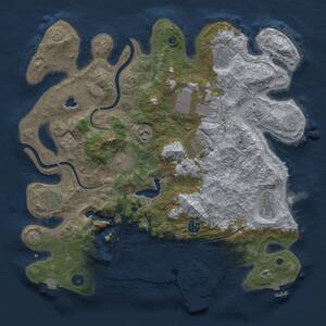 Thumbnail Rust Map: Procedural Map, Size: 4000, Seed: 568345, 16 Monuments