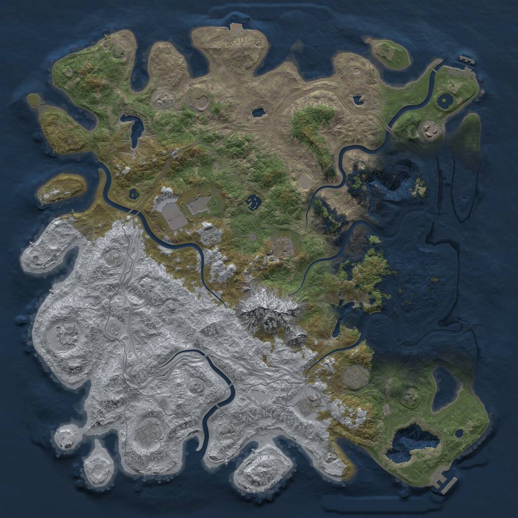 Rust Map: Procedural Map, Size: 5000, Seed: 1796688072, 16 Monuments