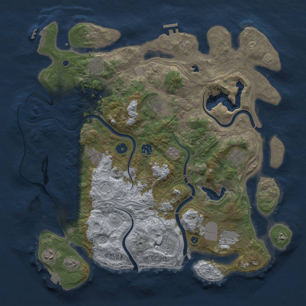 Rust Map: Procedural Map, Size: 4250, Seed: 1482976711, 15 Monuments