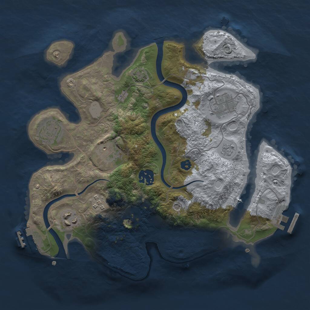 Rust Map: Procedural Map, Size: 2900, Seed: 50022, 12 Monuments