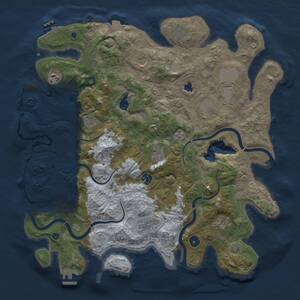 Thumbnail Rust Map: Procedural Map, Size: 4250, Seed: 143024684, 17 Monuments
