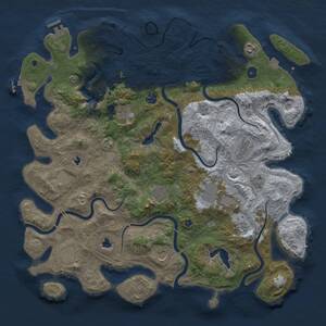 Thumbnail Rust Map: Procedural Map, Size: 4500, Seed: 469030097, 17 Monuments
