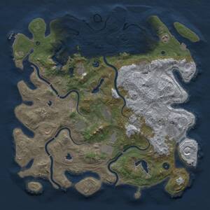Thumbnail Rust Map: Procedural Map, Size: 4500, Seed: 469030097, 16 Monuments