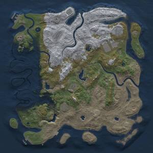 Thumbnail Rust Map: Procedural Map, Size: 4500, Seed: 67895698, 17 Monuments