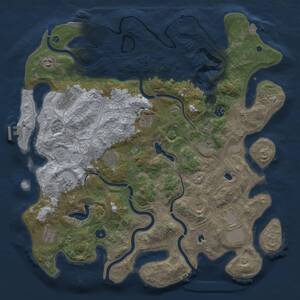 Thumbnail Rust Map: Procedural Map, Size: 4500, Seed: 82345853, 17 Monuments