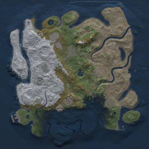 Thumbnail Rust Map: Procedural Map, Size: 3900, Seed: 84219, 15 Monuments