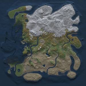 Thumbnail Rust Map: Procedural Map, Size: 4250, Seed: 1743972544, 16 Monuments
