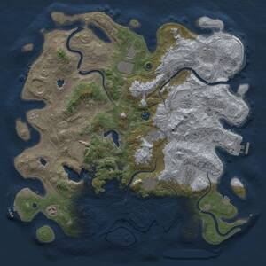 Thumbnail Rust Map: Procedural Map, Size: 4500, Seed: 422257944, 17 Monuments