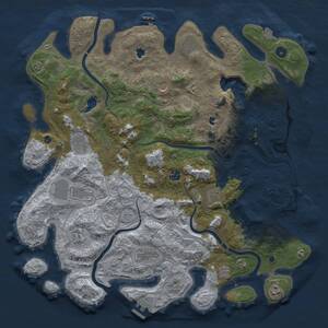 Thumbnail Rust Map: Procedural Map, Size: 4500, Seed: 1798382817, 16 Monuments