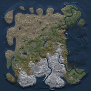 Thumbnail Rust Map: Procedural Map, Size: 4500, Seed: 38705297, 17 Monuments