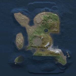 Thumbnail Rust Map: Procedural Map, Size: 2000, Seed: 442846926, 3 Monuments