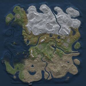 Thumbnail Rust Map: Procedural Map, Size: 4500, Seed: 731895268, 16 Monuments