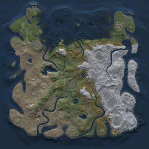 Thumbnail Rust Map: Procedural Map, Size: 4350, Seed: 12131415, 16 Monuments