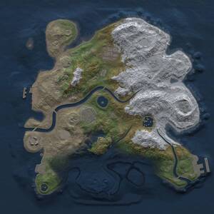 Thumbnail Rust Map: Procedural Map, Size: 3000, Seed: 1099906307, 11 Monuments