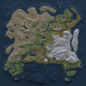 Thumbnail Rust Map: Procedural Map, Size: 4500, Seed: 14824246, 17 Monuments