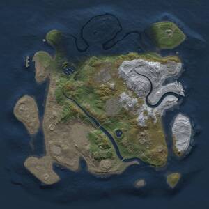 Thumbnail Rust Map: Procedural Map, Size: 3000, Seed: 319578090, 10 Monuments