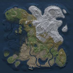 Thumbnail Rust Map: Procedural Map, Size: 3600, Seed: 702, 14 Monuments