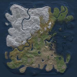 Thumbnail Rust Map: Procedural Map, Size: 4500, Seed: 227263225, 16 Monuments