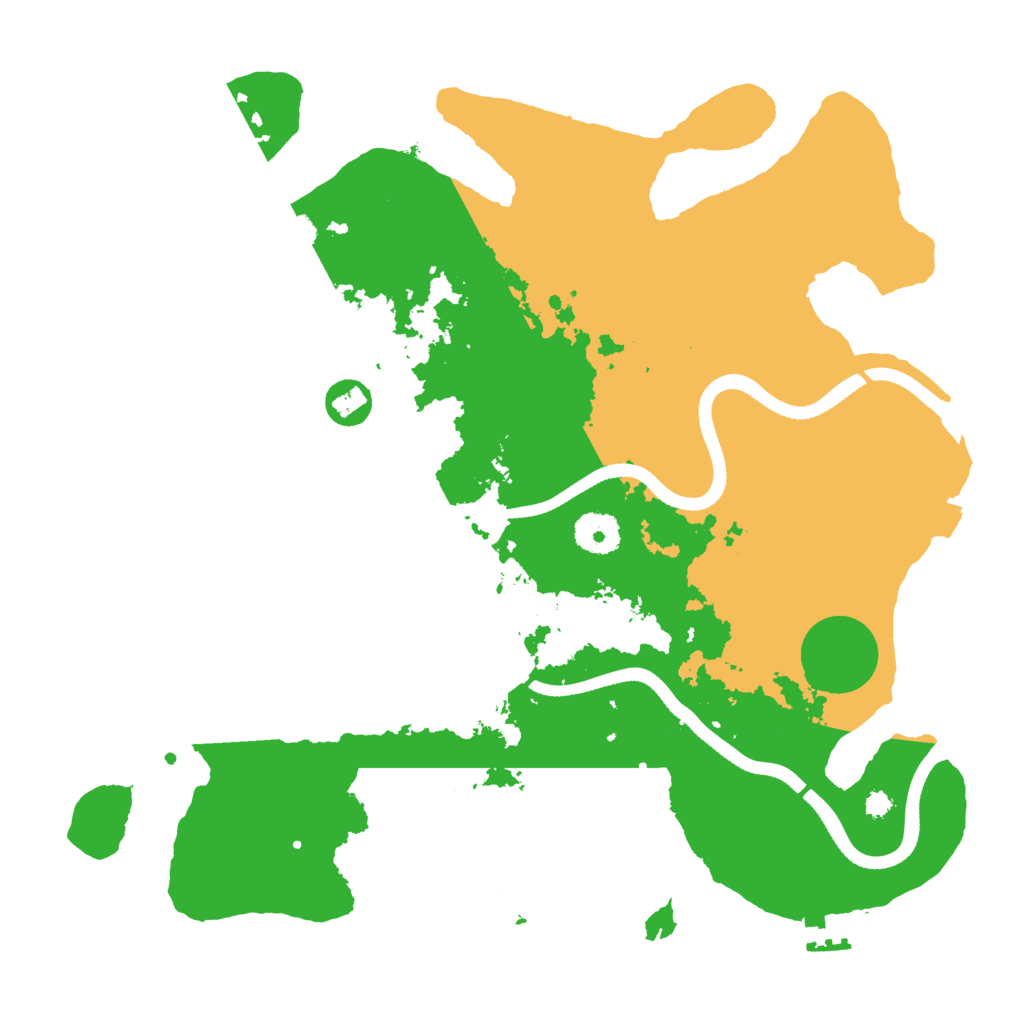 Biome Rust Map: Procedural Map, Size: 3500, Seed: 1399312993