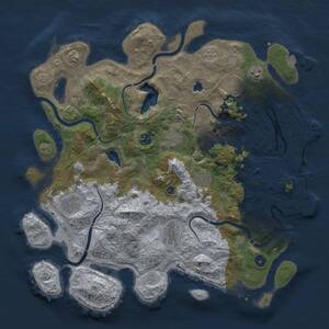 Thumbnail Rust Map: Procedural Map, Size: 4250, Seed: 1767789375, 14 Monuments