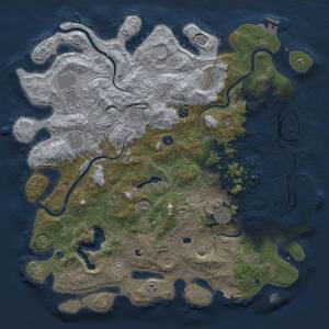 Thumbnail Rust Map: Procedural Map, Size: 4800, Seed: 1551145078, 17 Monuments