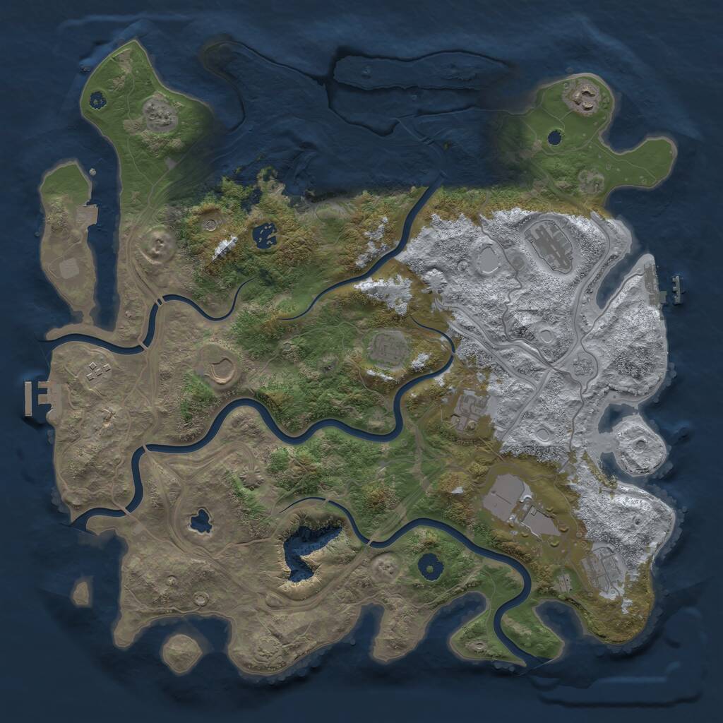 Rust Map: Procedural Map, Size: 4250, Seed: 417135, 15 Monuments