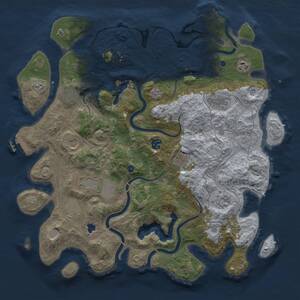 Thumbnail Rust Map: Procedural Map, Size: 4250, Seed: 3596737, 16 Monuments