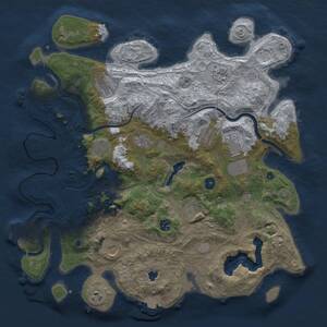 Thumbnail Rust Map: Procedural Map, Size: 4250, Seed: 948882843, 17 Monuments