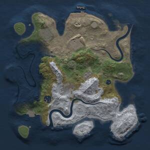 Thumbnail Rust Map: Procedural Map, Size: 3000, Seed: 2028437655, 11 Monuments