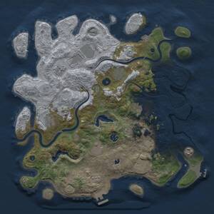 Thumbnail Rust Map: Procedural Map, Size: 4000, Seed: 279585265, 16 Monuments