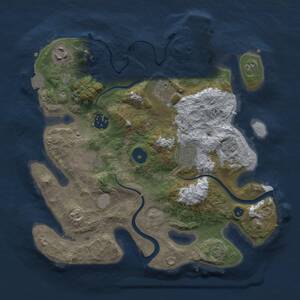 Thumbnail Rust Map: Procedural Map, Size: 3000, Seed: 1008645667, 10 Monuments