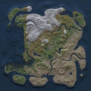 Thumbnail Rust Map: Procedural Map, Size: 4250, Seed: 963097115, 13 Monuments