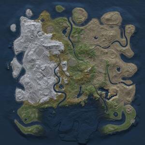 Thumbnail Rust Map: Procedural Map, Size: 4500, Seed: 1449982367, 16 Monuments