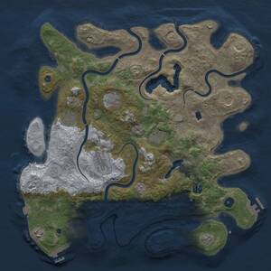 Thumbnail Rust Map: Procedural Map, Size: 4096, Seed: 383011957, 14 Monuments