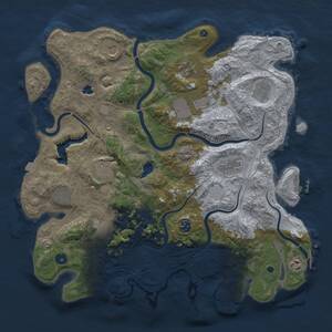 Thumbnail Rust Map: Procedural Map, Size: 4250, Seed: 2032377244, 17 Monuments