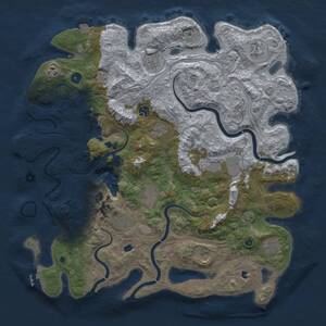 Thumbnail Rust Map: Procedural Map, Size: 4500, Seed: 319402731, 17 Monuments