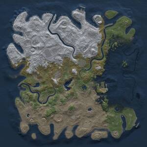 Thumbnail Rust Map: Procedural Map, Size: 4800, Seed: 1207016139, 17 Monuments