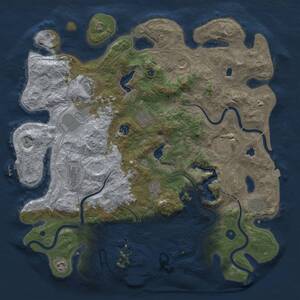 Thumbnail Rust Map: Procedural Map, Size: 4500, Seed: 250631483, 17 Monuments