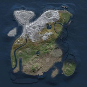 Thumbnail Rust Map: Procedural Map, Size: 2500, Seed: 1975699765, 8 Monuments