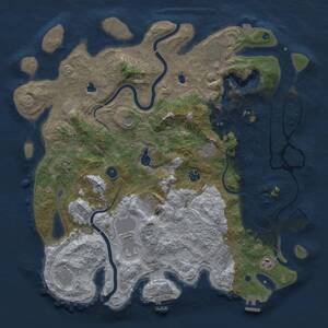 Thumbnail Rust Map: Procedural Map, Size: 4500, Seed: 474248310, 17 Monuments